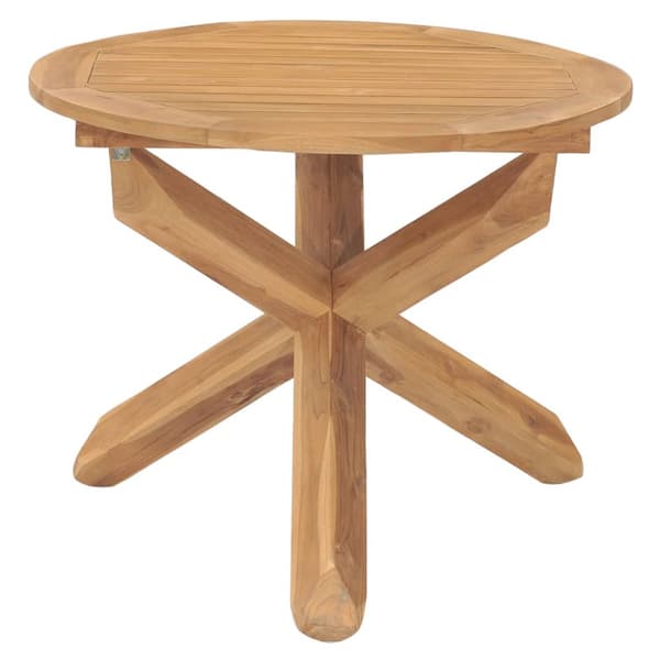 Trädgårdsbord Ø90x75 cm massiv teak
