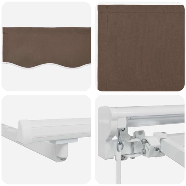 Manuell markisram med LED-lampor Taupe 3 x 2,5 m