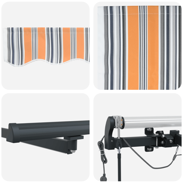 Markis tyg Flerfärgsdesign 500 x 300 x 165 cm Polyester
