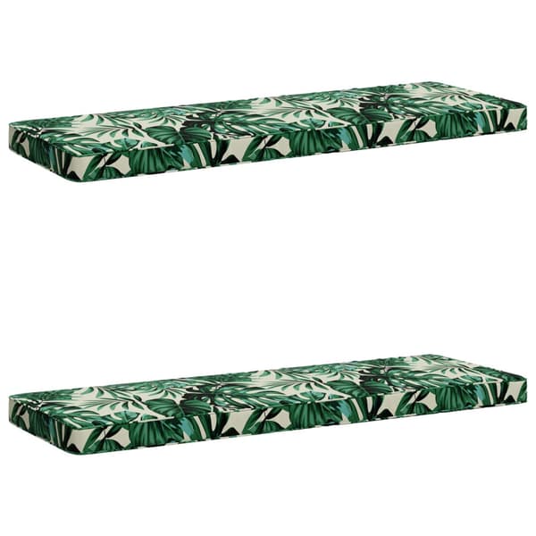 2-delade Bänk Kuddar VUGHT 2 st 100% Polyester Bladmönster