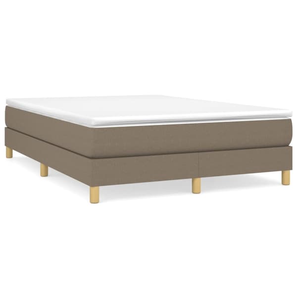 Boxspring-sängram taupe 140x190 cm tyg