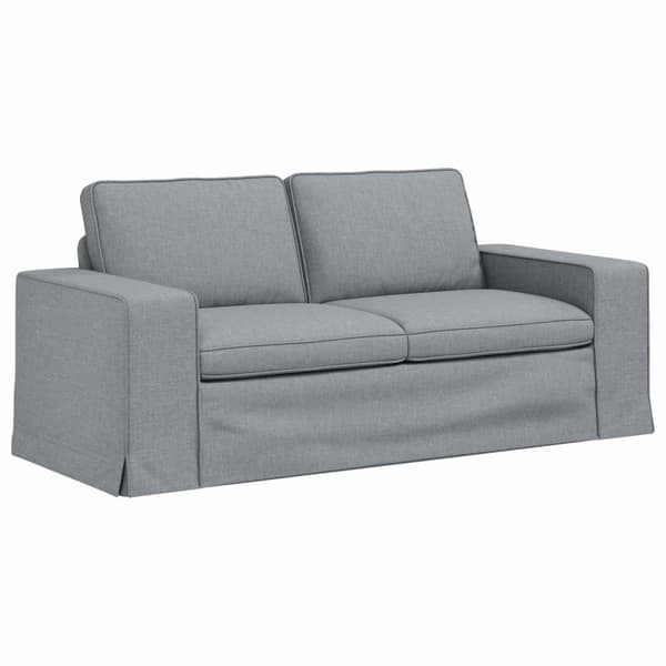 Soffset 2 pcs Ljusgrå 182 x 80 x 82 cm tyg