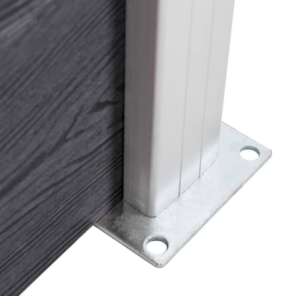 Staketstolpar 3 st aluminium 185 cm