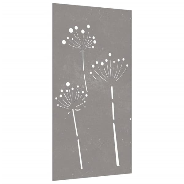 Väggdekoration 105x55 cm rosttrögt stål blomdesign