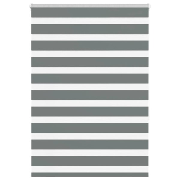 Rullgardin zebra mörkgrå 100x150 cm tyg bredd 95,9 cm polyester