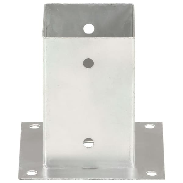 Stolpfot 4 st galvaniserad metall 91 mm