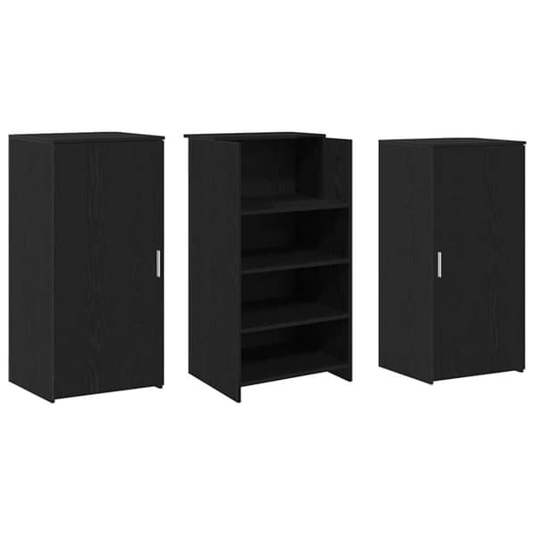 Receptionsdisk svart ek 155x50x103,5 cm konstruerat trä