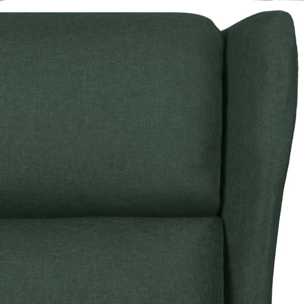 Reclinerfåtölj mörkgrön tyg
