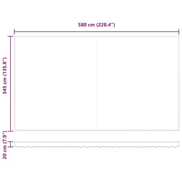 Markisväv Ljusgrå 6 × 3,5 m Polyester