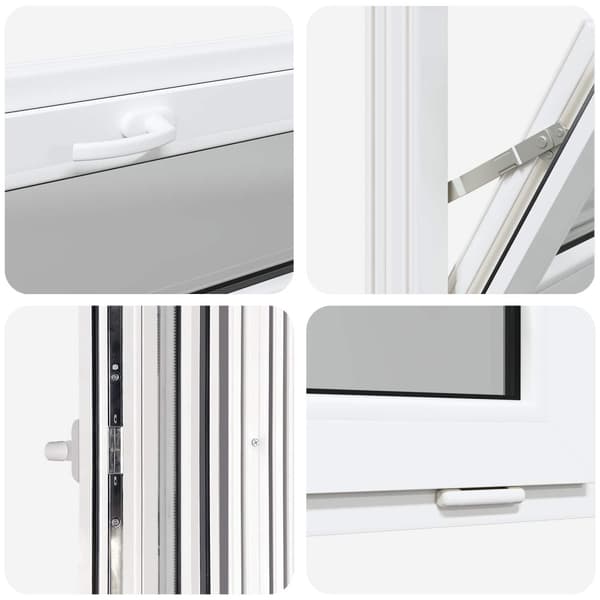 Källarfönster RISOR 80 x 40 cm PVC och glas Vit