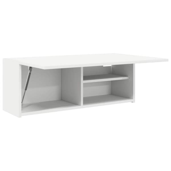 Väggskåp för badrum vit 80x25x30 cm konstruerat trä