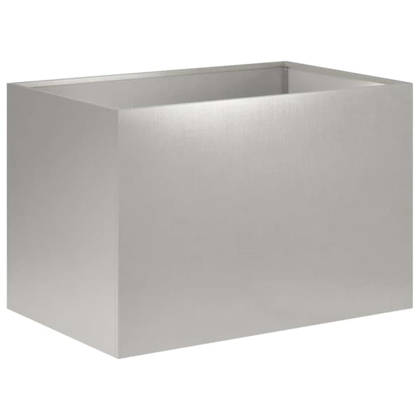 Trädgårdsplanterare 2 st Silver 60 x 40 x 40 cm Rostfritt stål