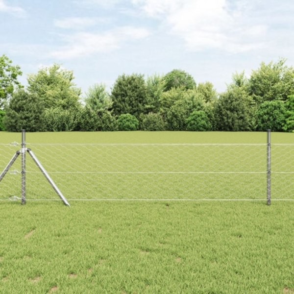 Hexagon Staket 0.4x25 m Galvaniserat Stål