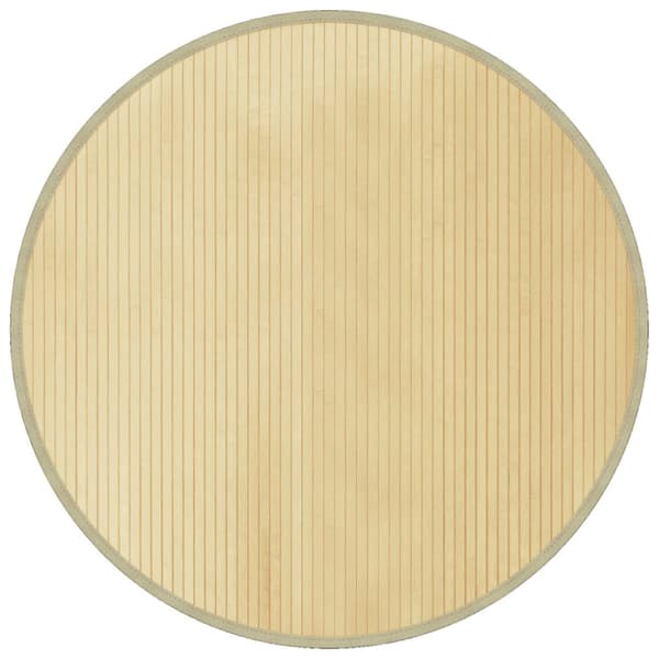 Matta rund ljus naturlig 100 cm bambu