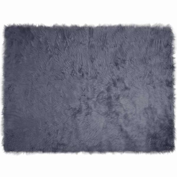 Fuskfäll matta TAFALLA Antracit 160 x 230 cm Polyester