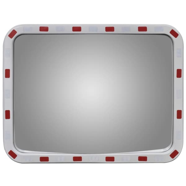 Konvex trafikspegel PC-Plast 60 x 80 cm med reflexer