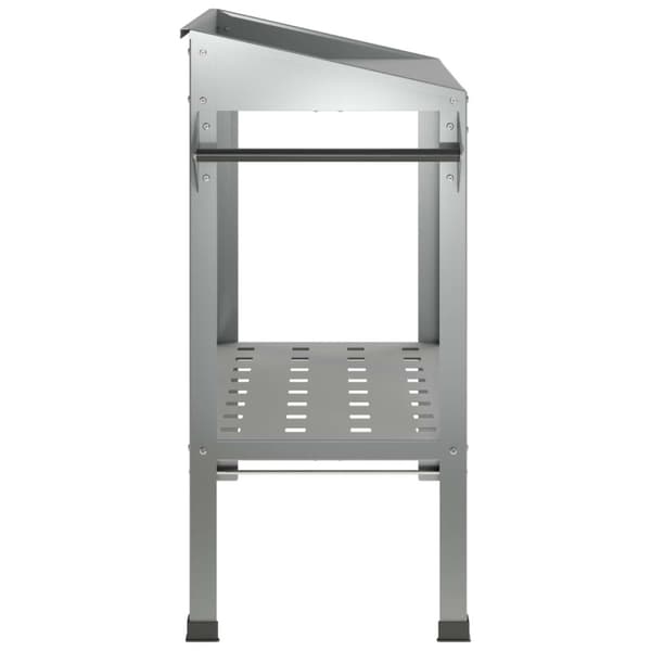 Planteringsbord med hjul Silver 96 x 50 x 89 cm