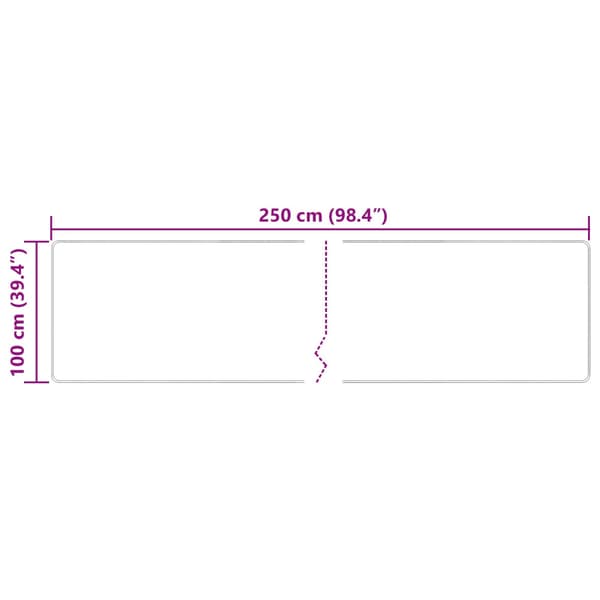Mattlöpare MARSA Kräm 100 x 250 cm Polyester och PVC