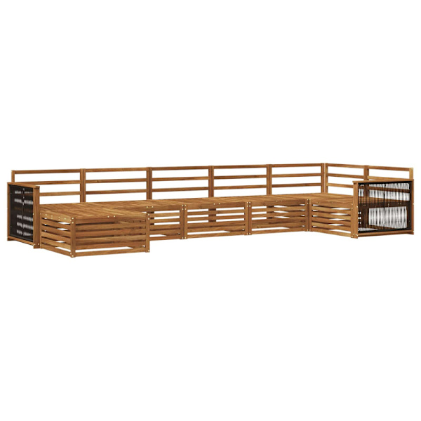 Utomhussoffset 7 pcs Naturlig