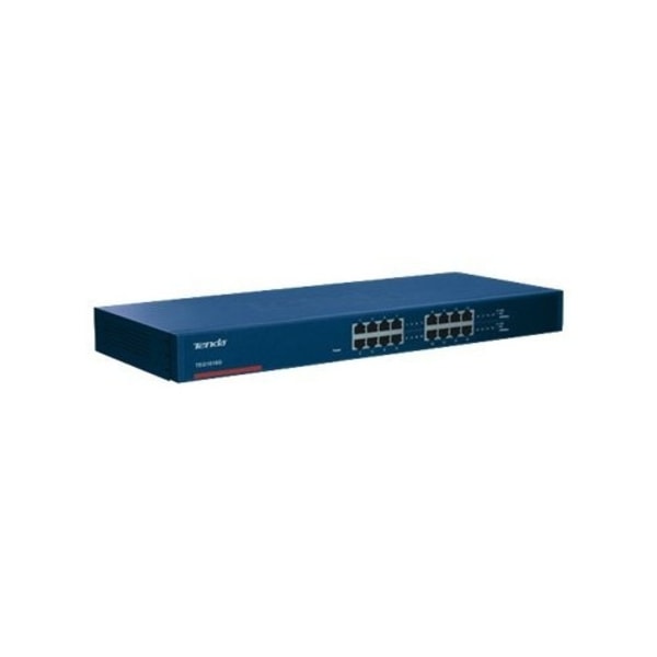 Tenda TEG1016G - switch - 16 portar - rackmonterbar Blå