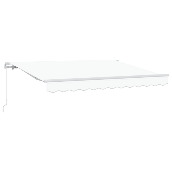 Utfällbar markis Vit 250 x 200 cm tyg
