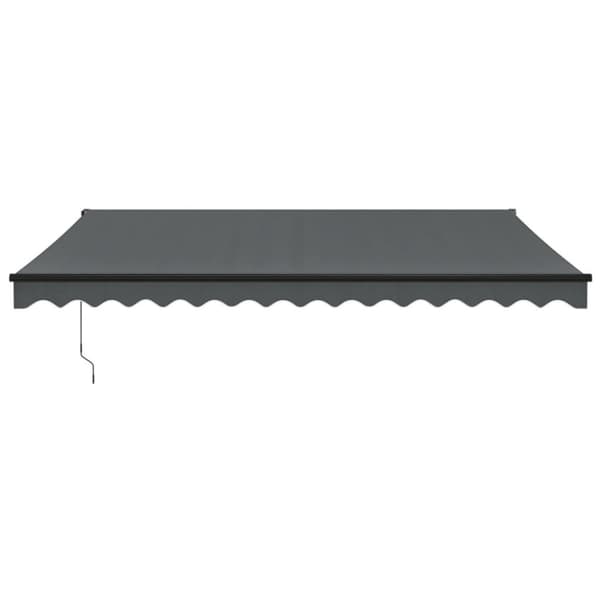 Markis infällbar antracit 4x3 m tyg&aluminium