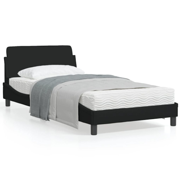 Bed Frame "Dover" Black 100x200 cm Fabric