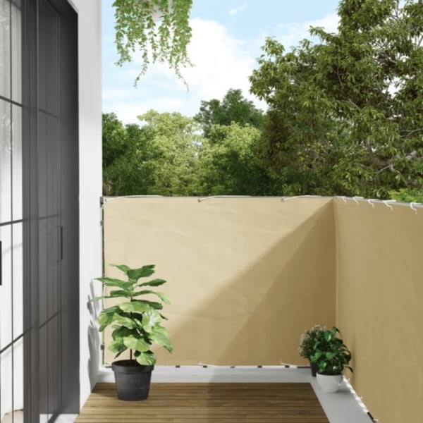 Insynsskydd för balkong gräddvit 600x120 cm PVC