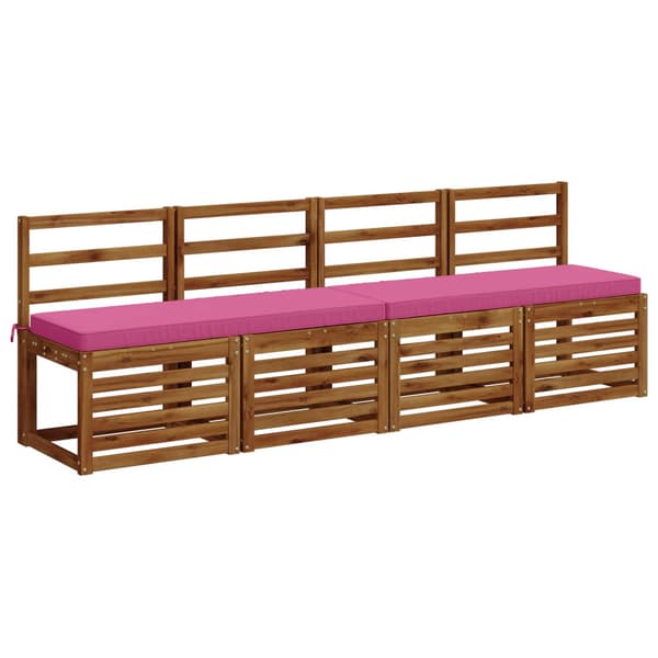 1-delad Bänk Kudde VUGHT 100% Polyester Rosa 120 x 40 x 5 cm