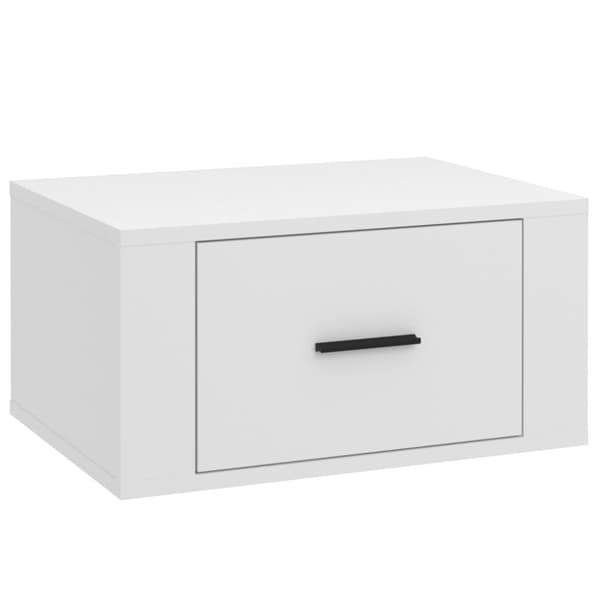 Väggmonterade sängbord 2 st vit 50x36x25 cm