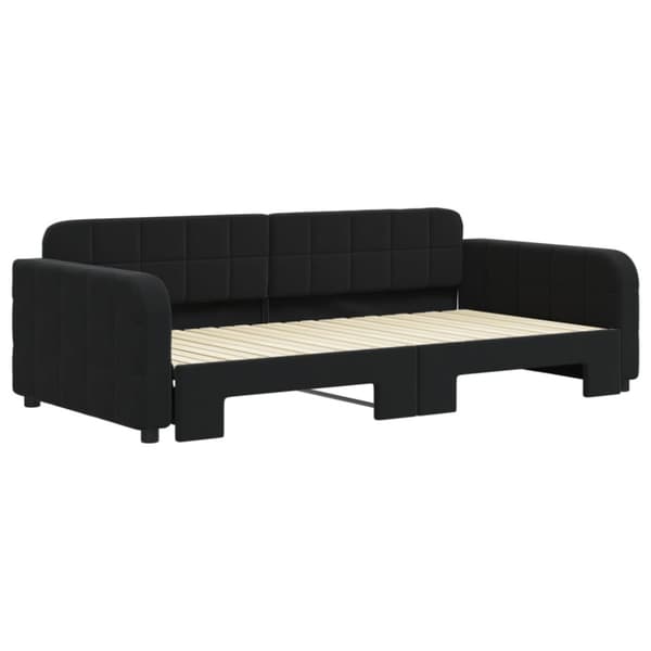 Dagbädd utdragbar svart 100x200 cm sammet