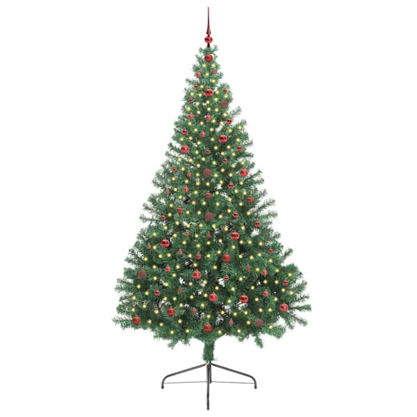 Konstgjord Förbelyst Julgran Grön 240 cm PVC