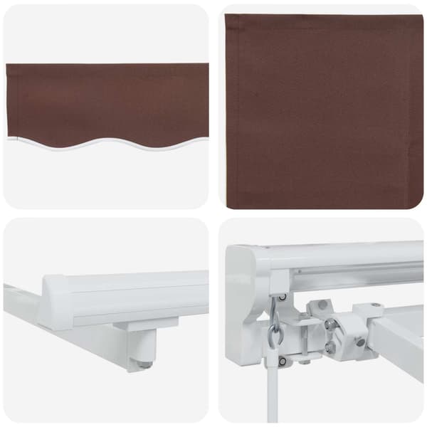 Manuell Utdragbar Markis Brun 4 × 3 m