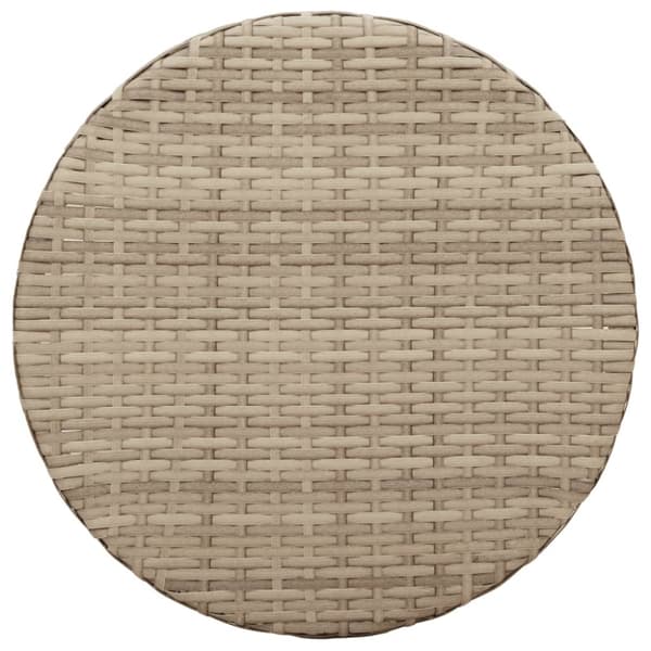 Bistrogrupp med dynor 3 delar beige konstrotting