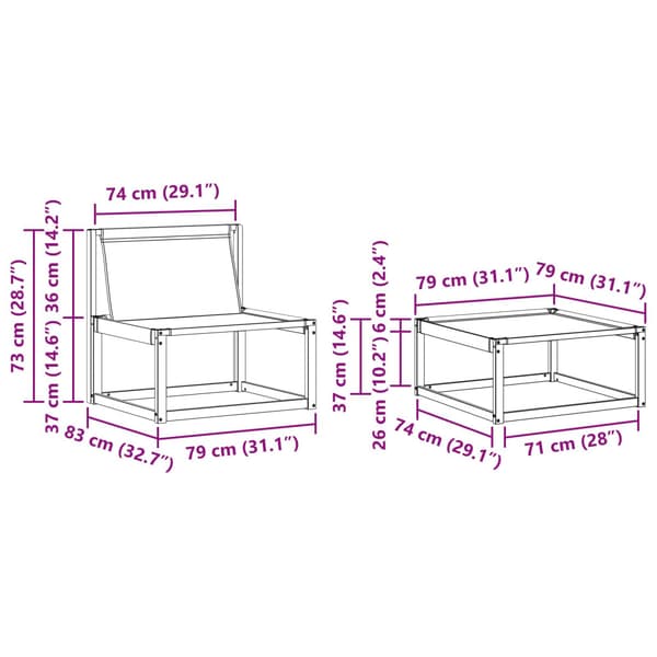 Utomhussoffset med kudde 4 pcs Naturlig och Beige