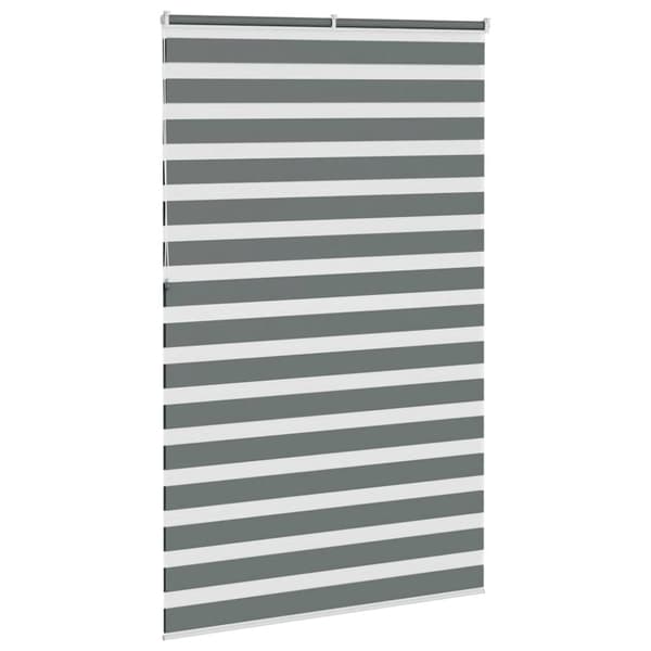 Rullgardin zebra mörkgrå 145x230 cm tyg bredd 140,9cm polyester