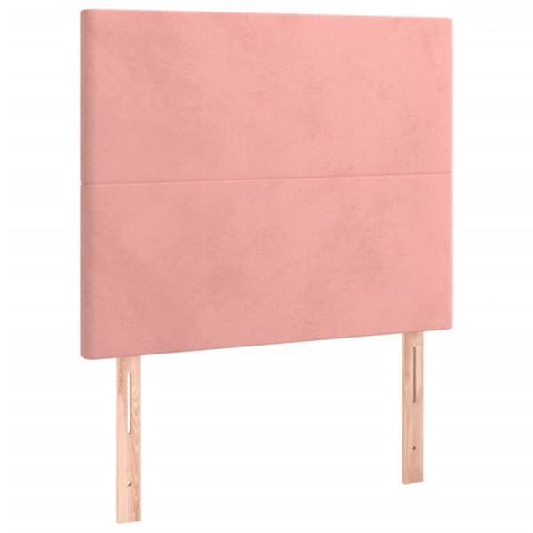 Ramsäng med madrass rosa 80x200 cm sammet