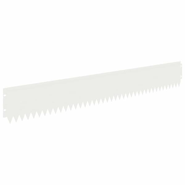 Kant för gräsmatta 30 pcs 103 x 15 cm Stål Vit