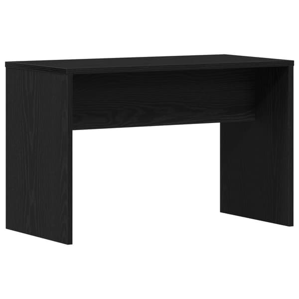 LED Sminkbord Set med låda 2 pcs Svart Ek Konstruerat trä