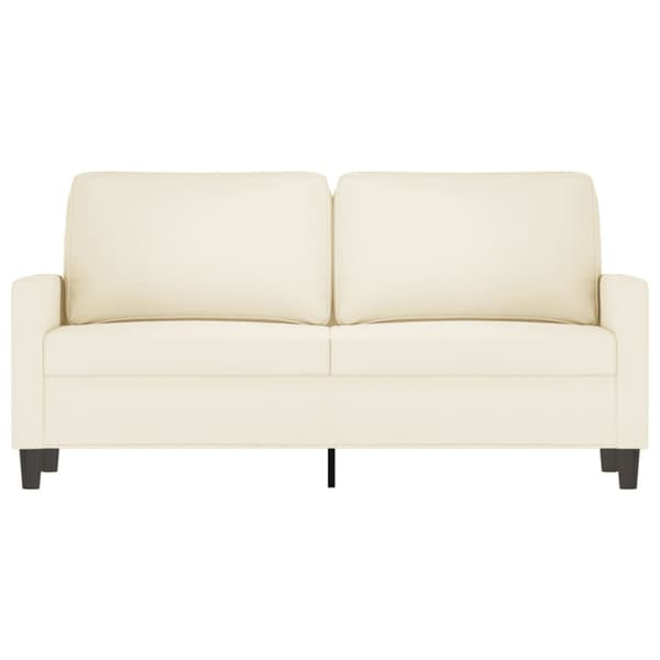 Soffa 2-sits gräddvit 140 cm sammet