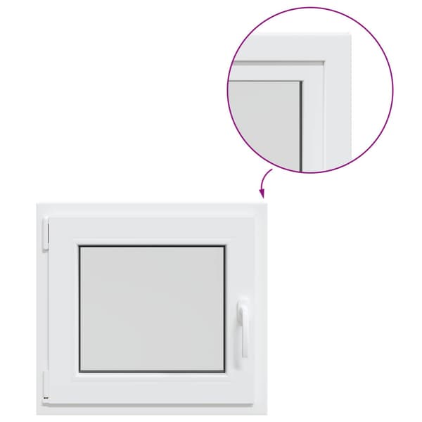 Källarfönster RISOR 60 x 55 cm PVC och glas