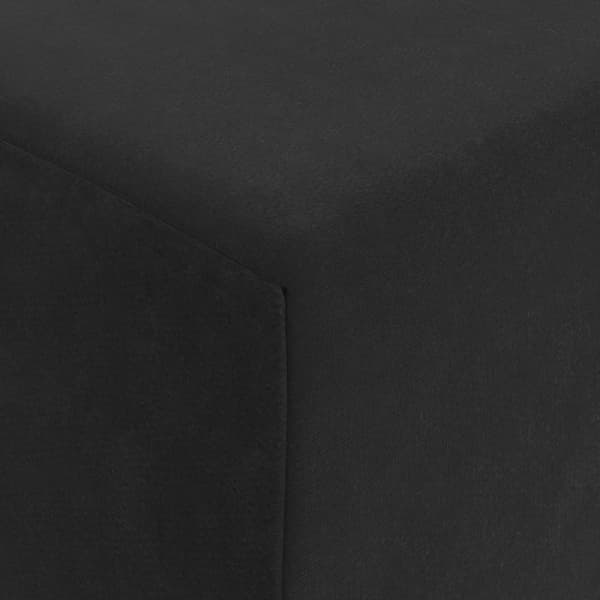 Fällbar Soffbed Svart 200 x 70 x 10 cm Sammet