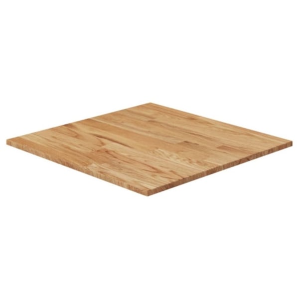 Fyrkantig bordsskiva ljusbrun 70x70x1,5cm behandlad massiv ek