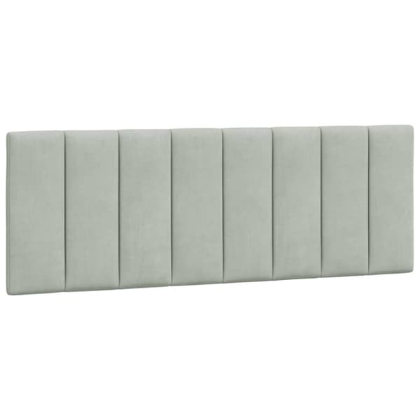Bed Frame without Mattress "Hanko" Light Grey 120x200 cm Velvet