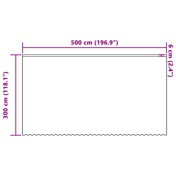 Spetsgardin med gardiner Blommor Vit 300 x 500 cm Polyester