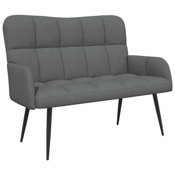 Tvåsitssoffa Mörkgrå 115 x 61 x 87 cm tyg