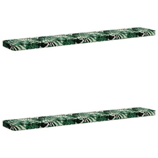 2-delade Bänk Kuddar VUGHT 2 st 100% Polyester Bladmönster