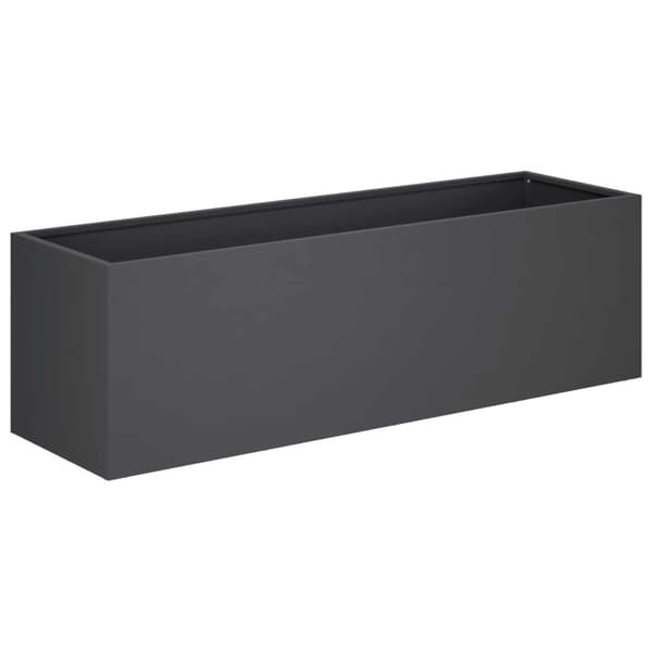 Trädgårdsplanterare 2 st Antracit 100 x 30 x 30 cm