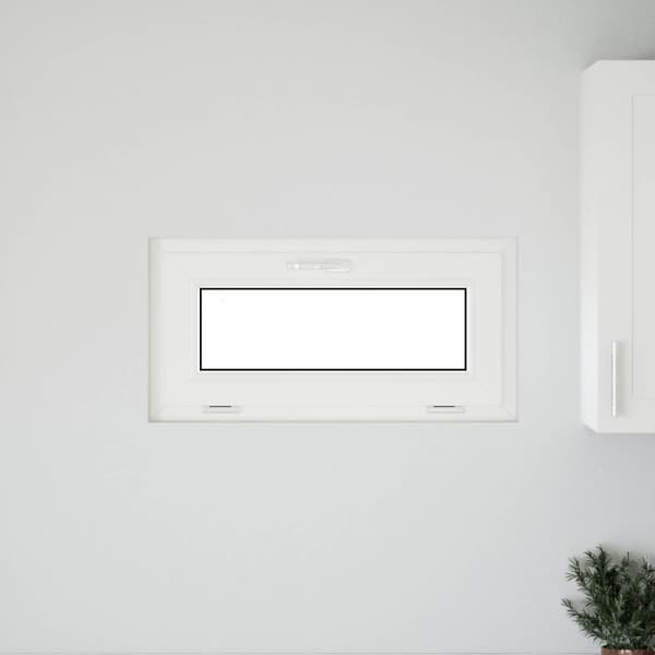 Källarfönster RISOR 80 x 40 cm PVC och glas Vit