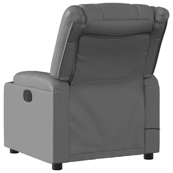 Massagefåtölj grå konstläder